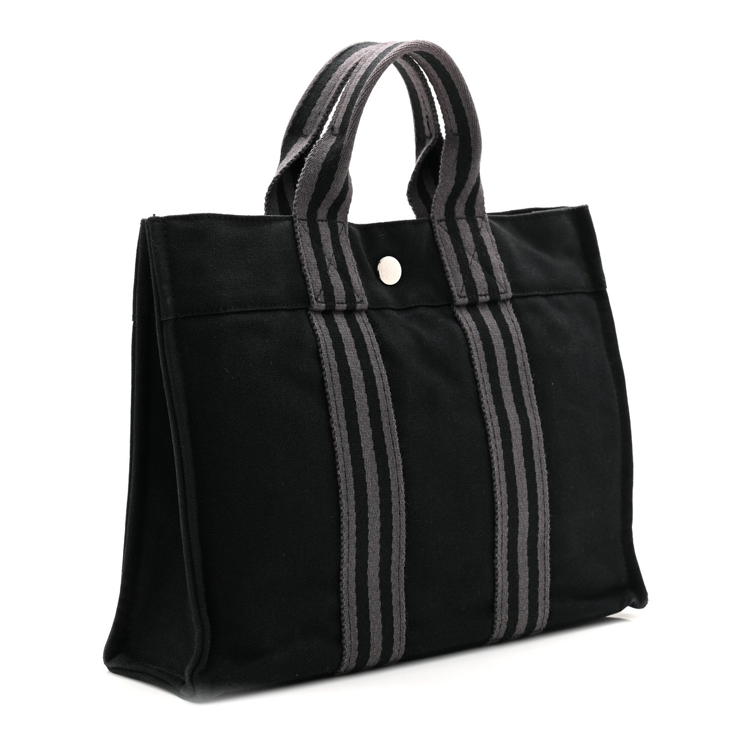 Canvas Herline PM Tote  Black