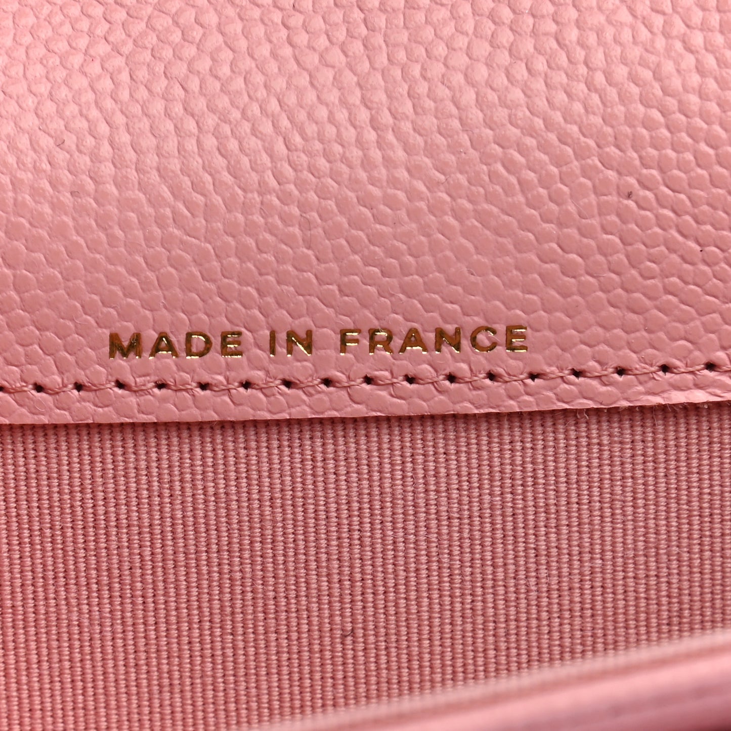 Caviar Quilted Flap Card Holder Wallet Light Pink