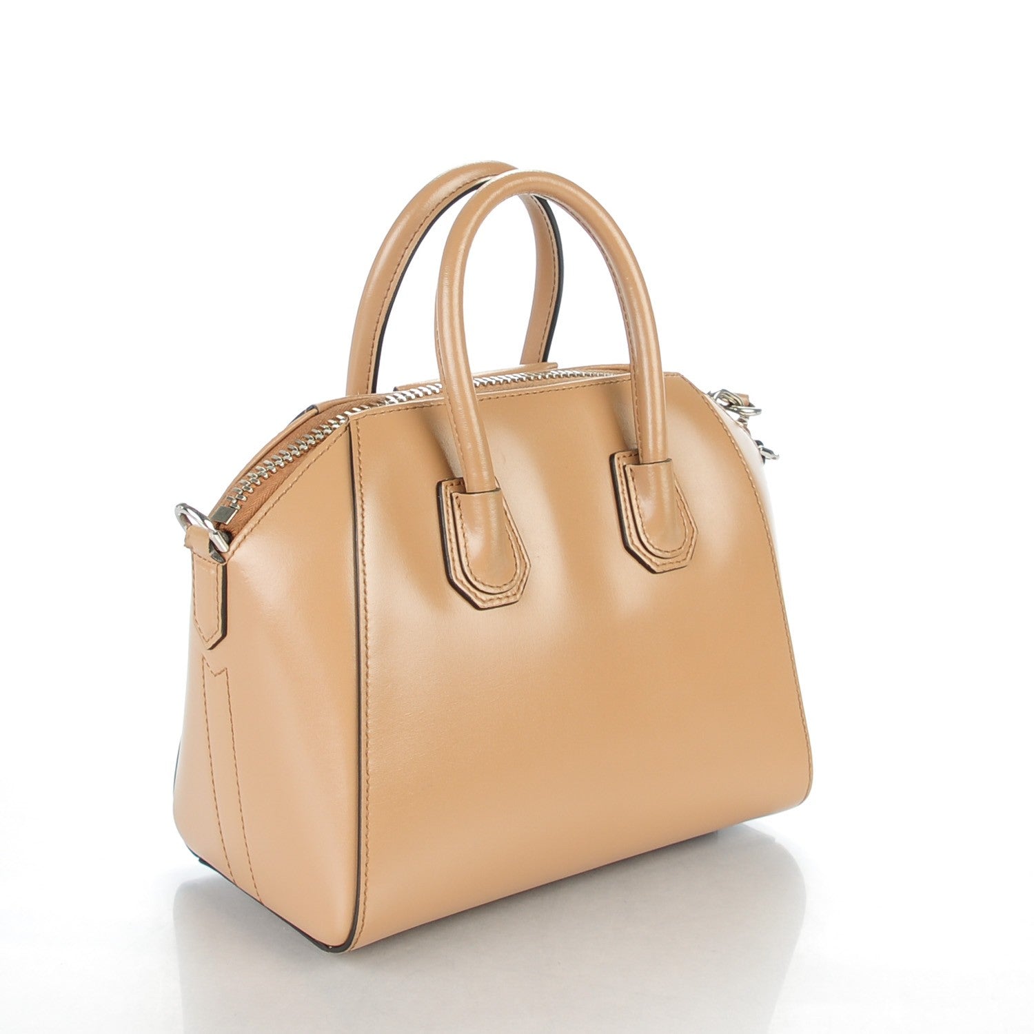 Givenchy Shiny Lord Calfskin Mini Antigona Dark Beige 3 of 8