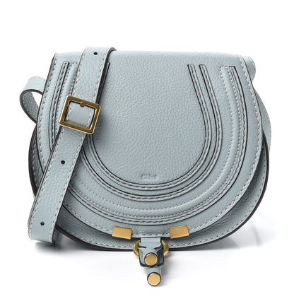 Chloe Calfskin Mini Marcie Round Crossbody Bag Faded Blue 1 of 8