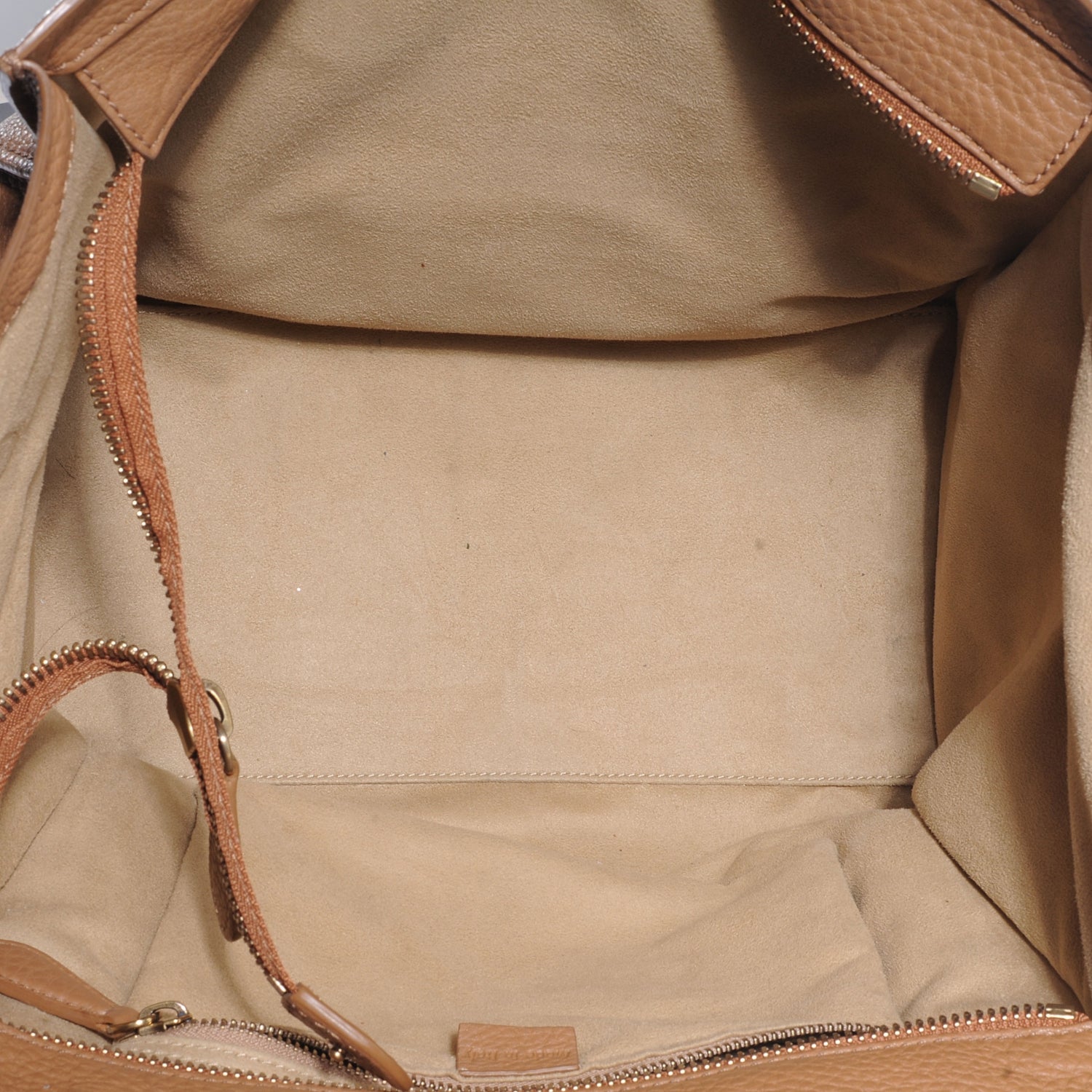 Celine Drummed Calfskin Mini Luggage Camel 5 of 8