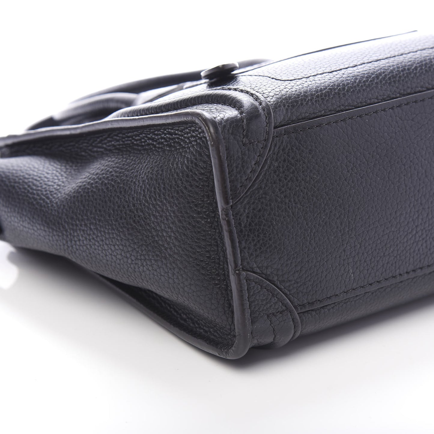 Drummed Calfskin Nano Luggage Black