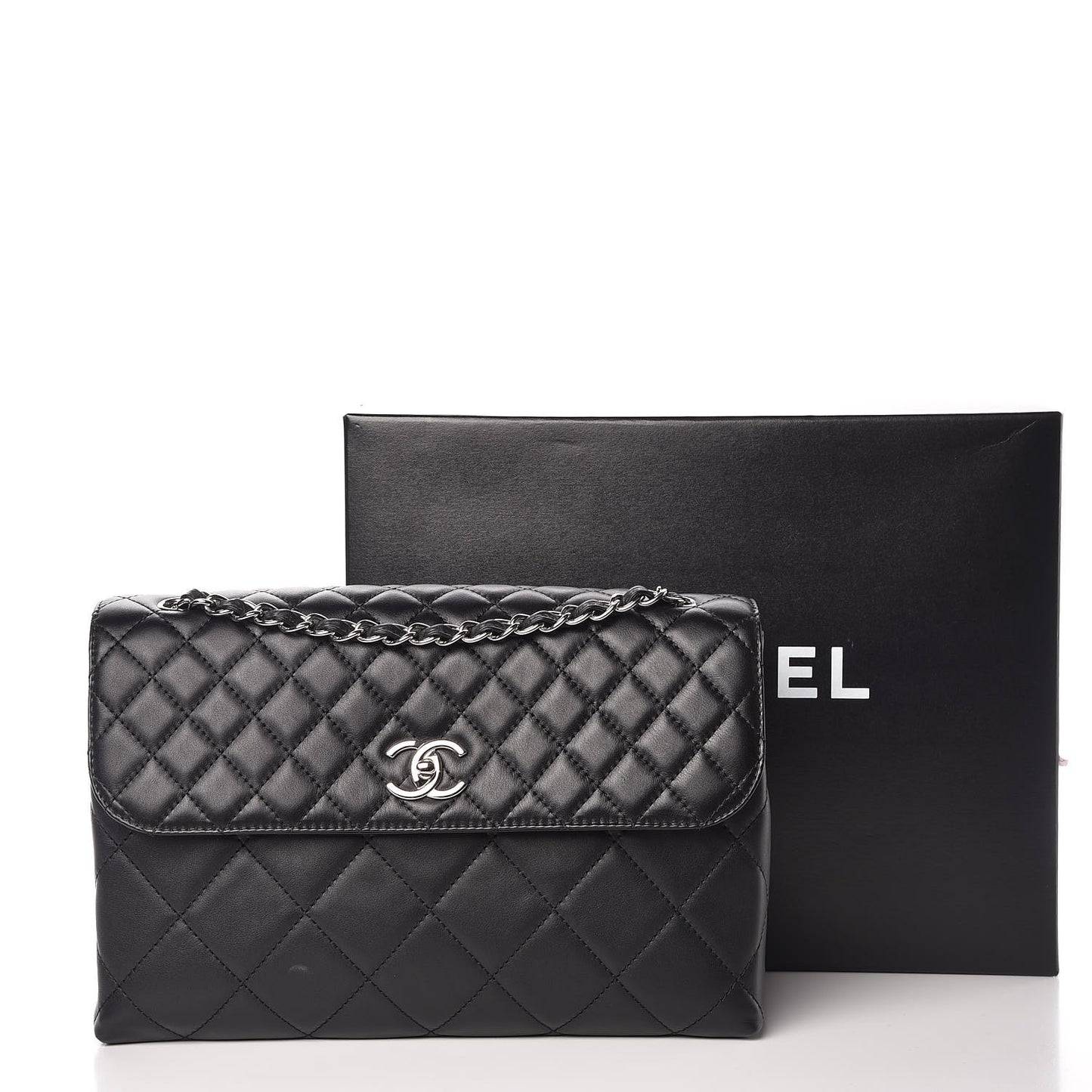 Calfskin Quilted In The Business Flap Bag Black