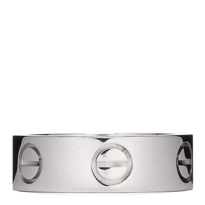 Cartier 18K White Gold 5.5mm LOVE Ring 47 4 1 of 4