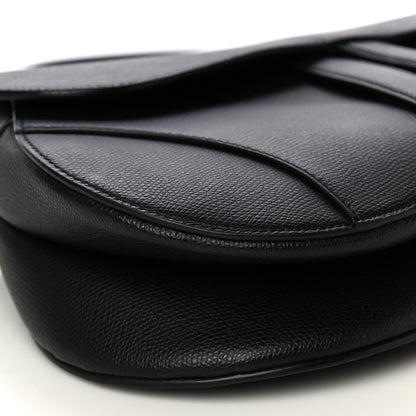 Christian Dior Grained Calfskin Saddle Bag Black 8 of 10