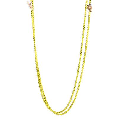 David Yurman Stainless Steel Acrylic 14K Yellow Gold Bel Aire Chain Necklace Yellow 1 of 8