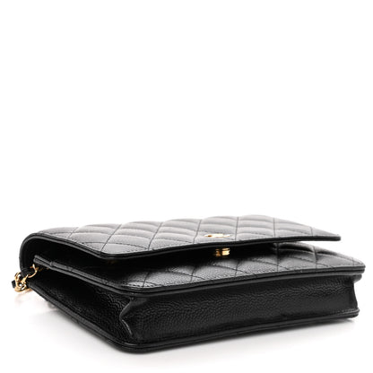 Chanel Caviar Quilted Wallet on Chain WOC Black 4 of 11