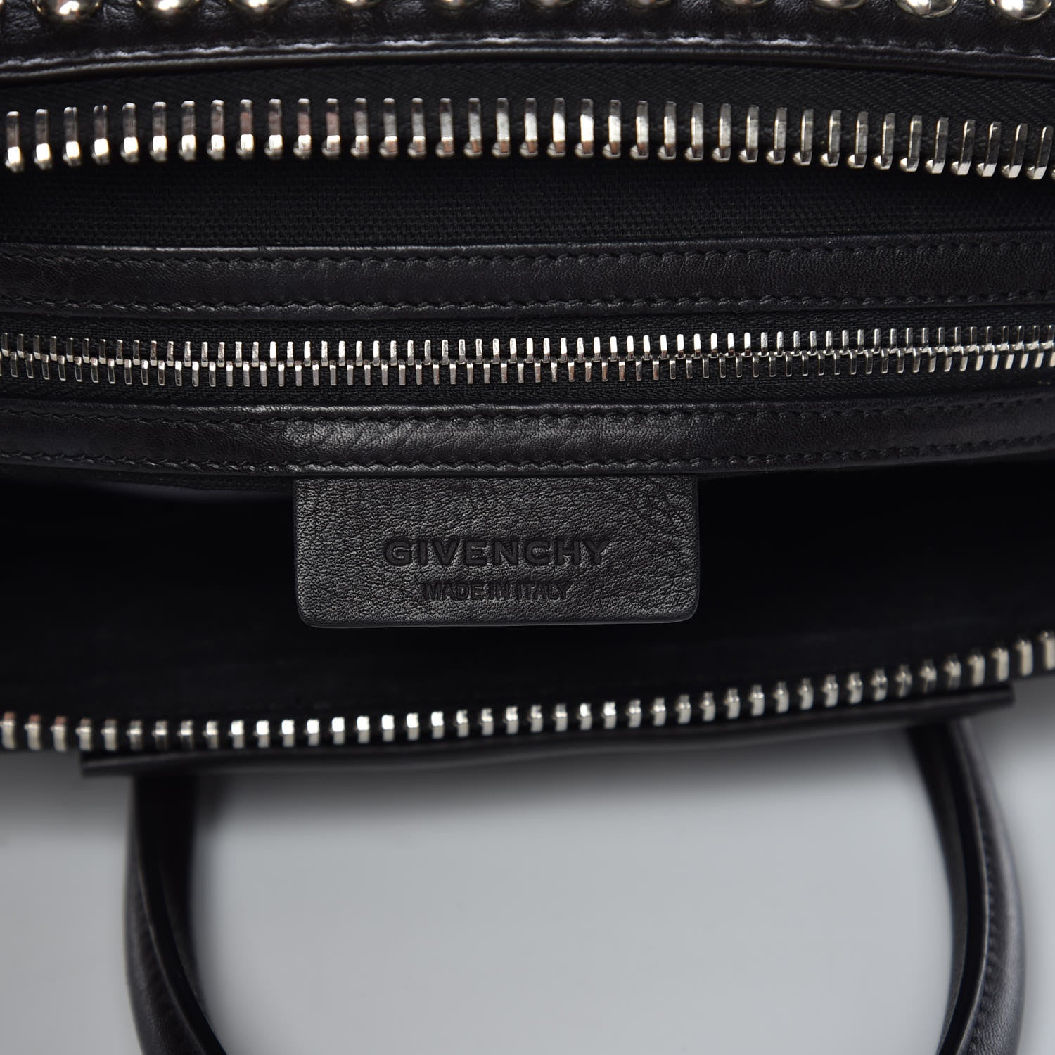 Givenchy Calfskin Medium Studded Bi-Color Antigona Black White 6 of 8