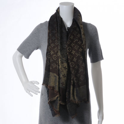 Louis Vuitton Silk Lurex Wool Monogram Shine Shawl Amarante 3 of 6