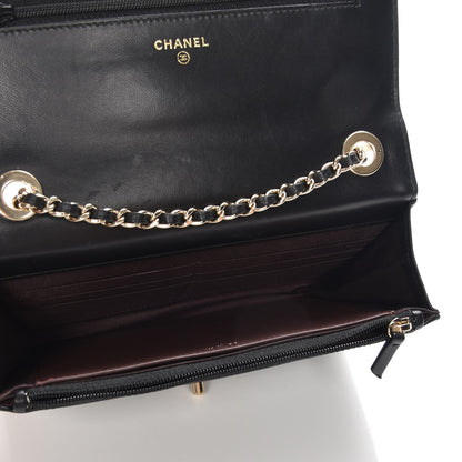Chanel Lambskin Quilted Trendy CC Wallet On Chain WOC Black 5 of 10
