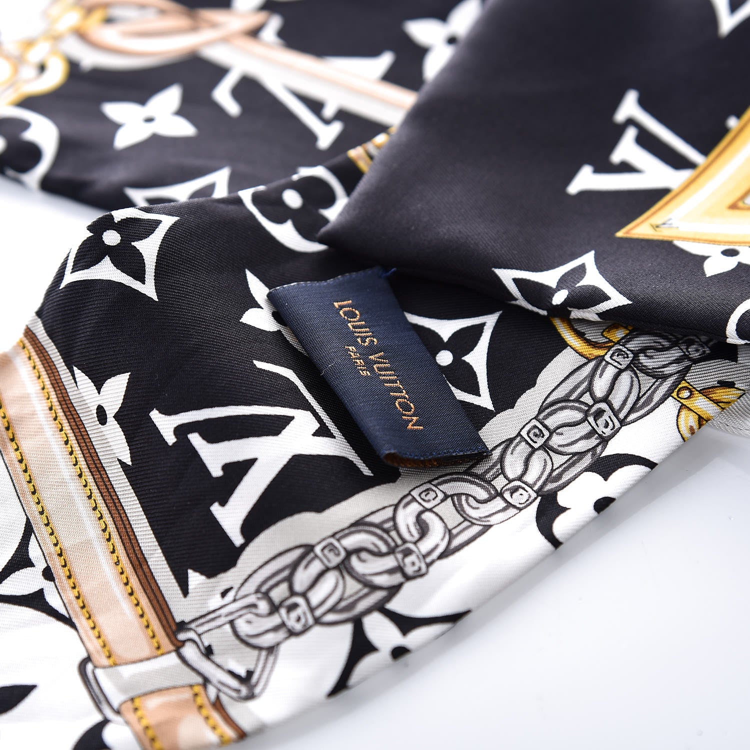 Louis Vuitton Silk Monogram Confidential Bandeau Black 3 of 3