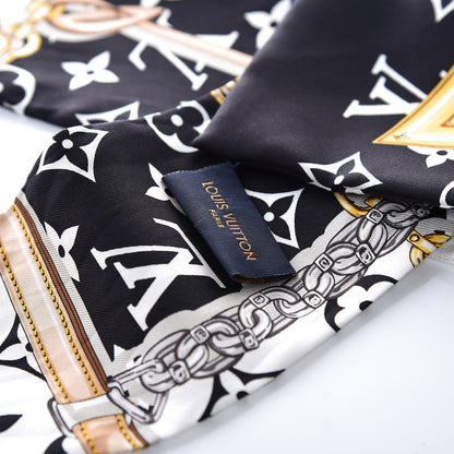 Louis Vuitton Silk Monogram Confidential Bandeau Black 3 of 3