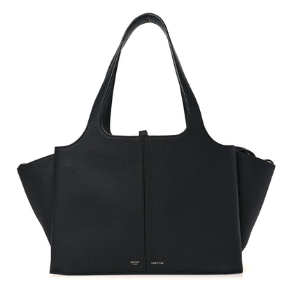 Celine Baby Grained Calfskin Medium Tri-Fold Bag Black 1 of 8