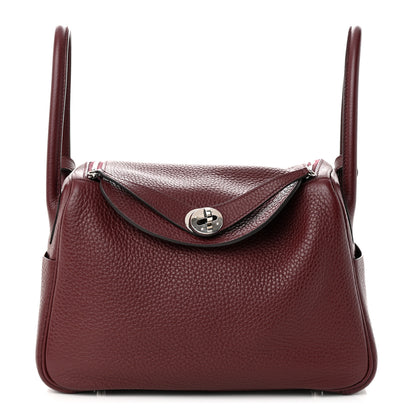 Hermes Taurillon Clemence Lindy 26 Bordeaux 1 of 10