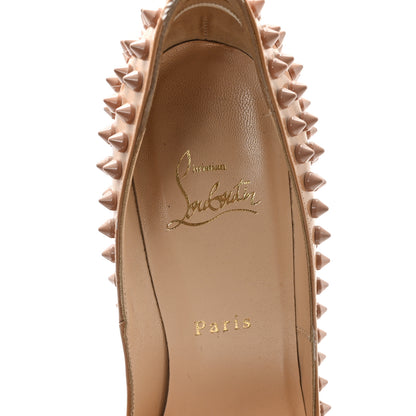 Christian Louboutin Patent Pigalle Spikes 120 Pumps 36 Nude 8 of 9