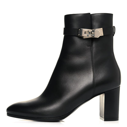 Hermes Calfskin Saint Germain Ankle Boots 37.5 Black 1 of 12