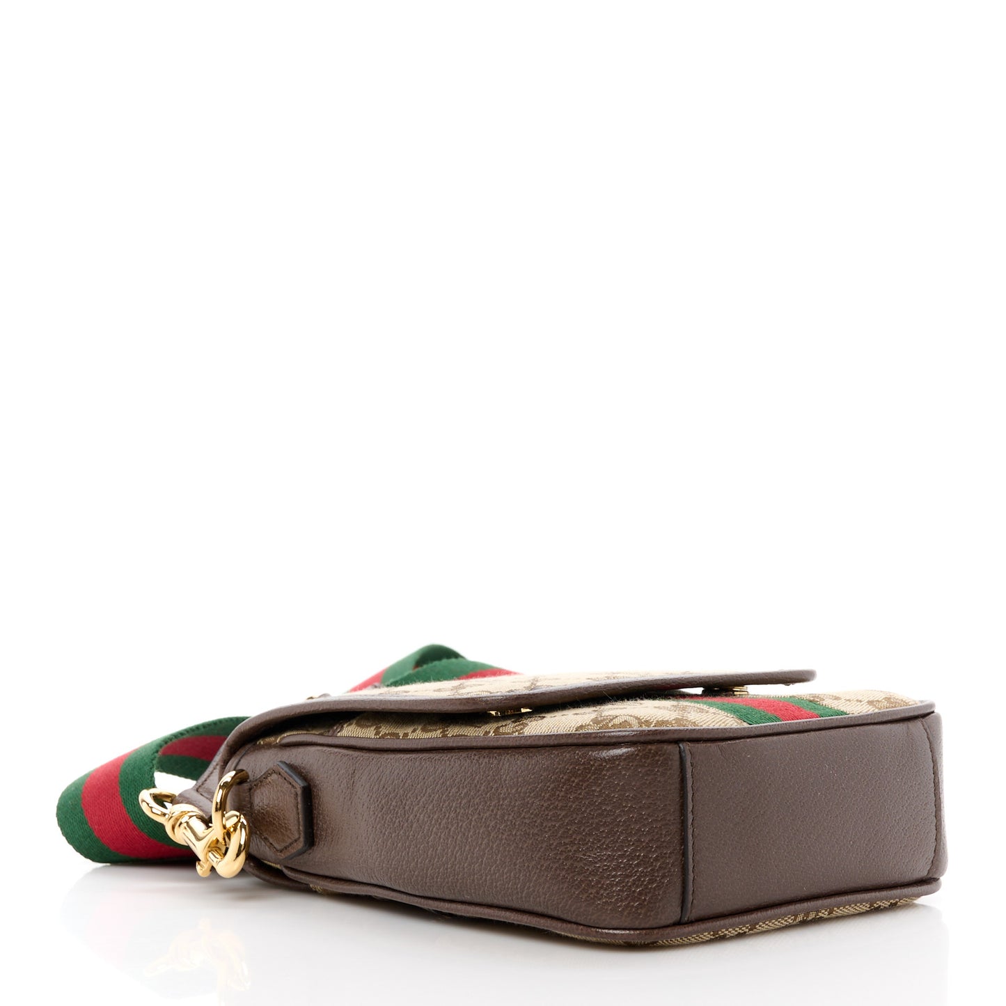 X PALACE GG P Canvas Monogram Web Flap Messenger Brown