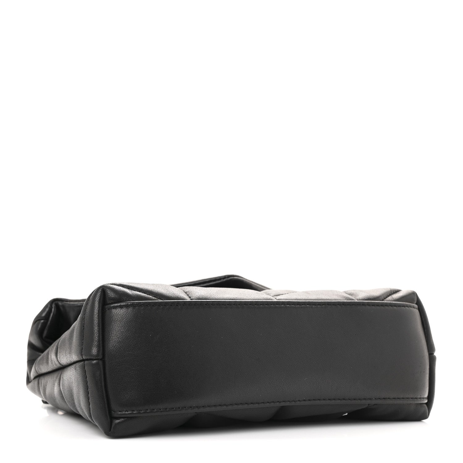 Saint Laurent Lambskin Quilted Toy Loulou Puffer Monogram Monochrome Chain Satchel Black 4 of 11