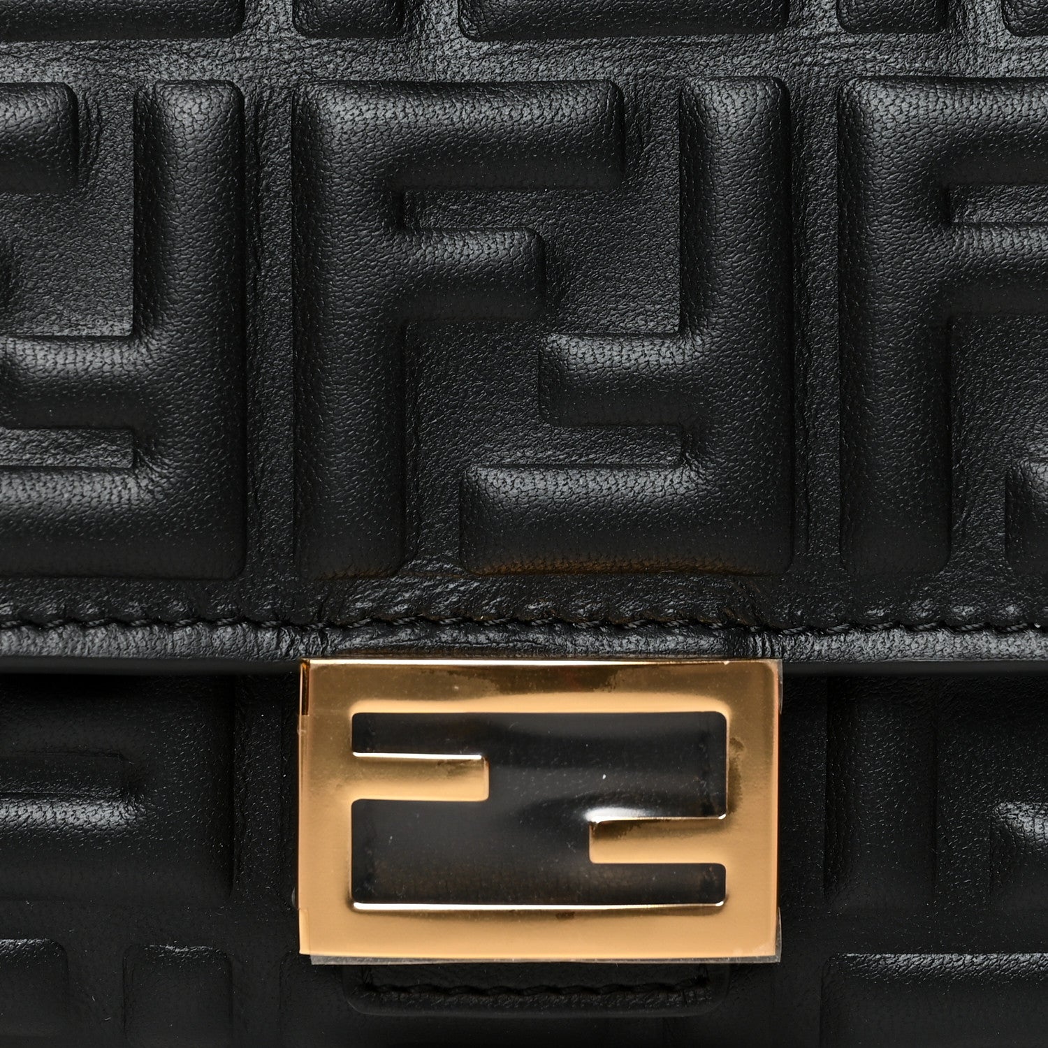 Fendi Nappa Matisse FF Embossed Continental Wallet Black 8 of 9