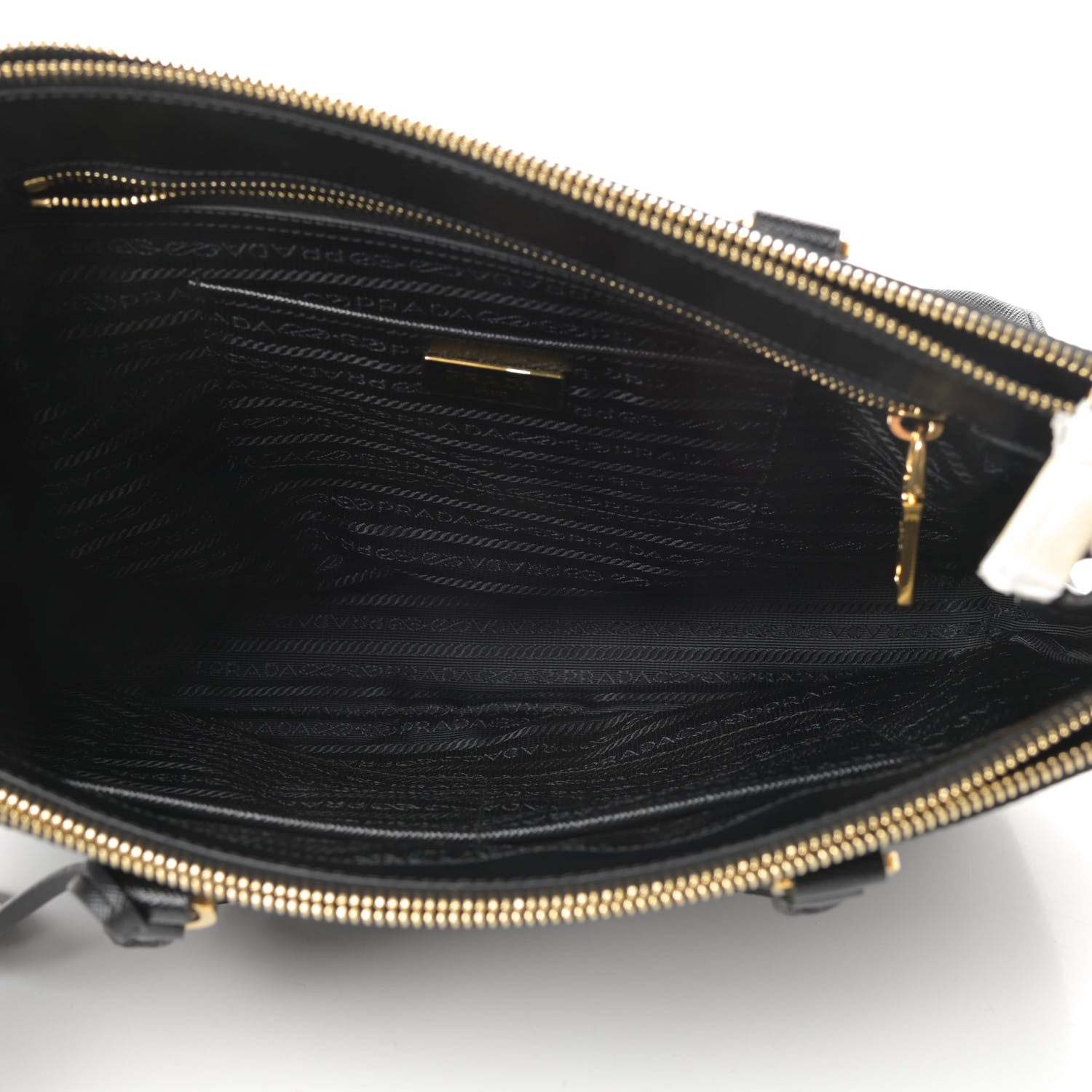 Prada Saffiano Lux Medium Tote Black 6 of 13