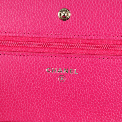 Chanel Caviar Quilted Wallet On Chain WOC Fuchsia 5 of 8