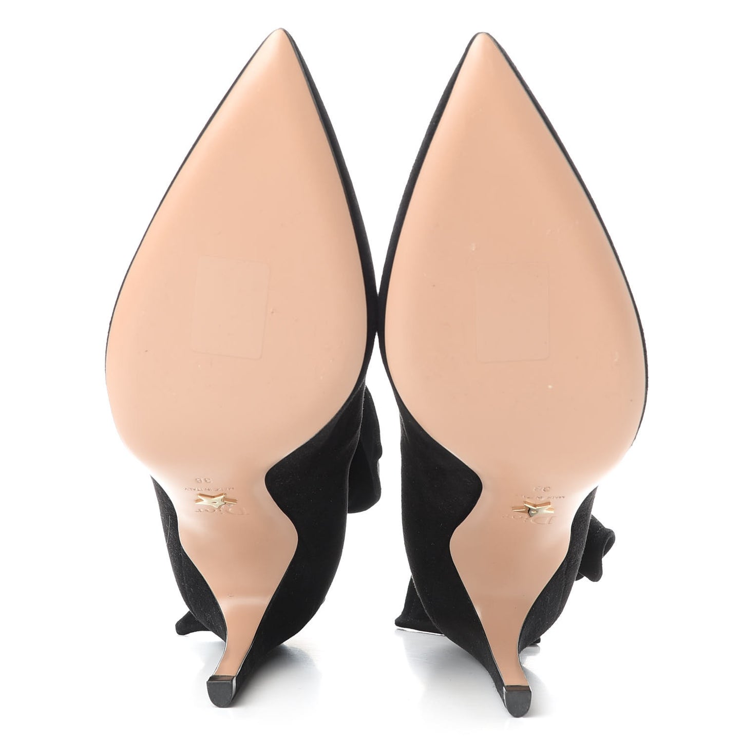 Suede La Belle D Bow Ankle Boots 38 Black