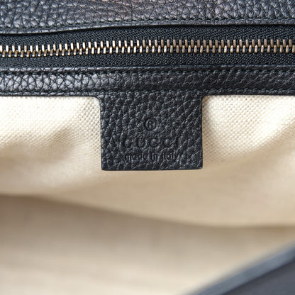 Gucci Calfskin Small GG Marmont Top Handle Bag Black 6 of 11