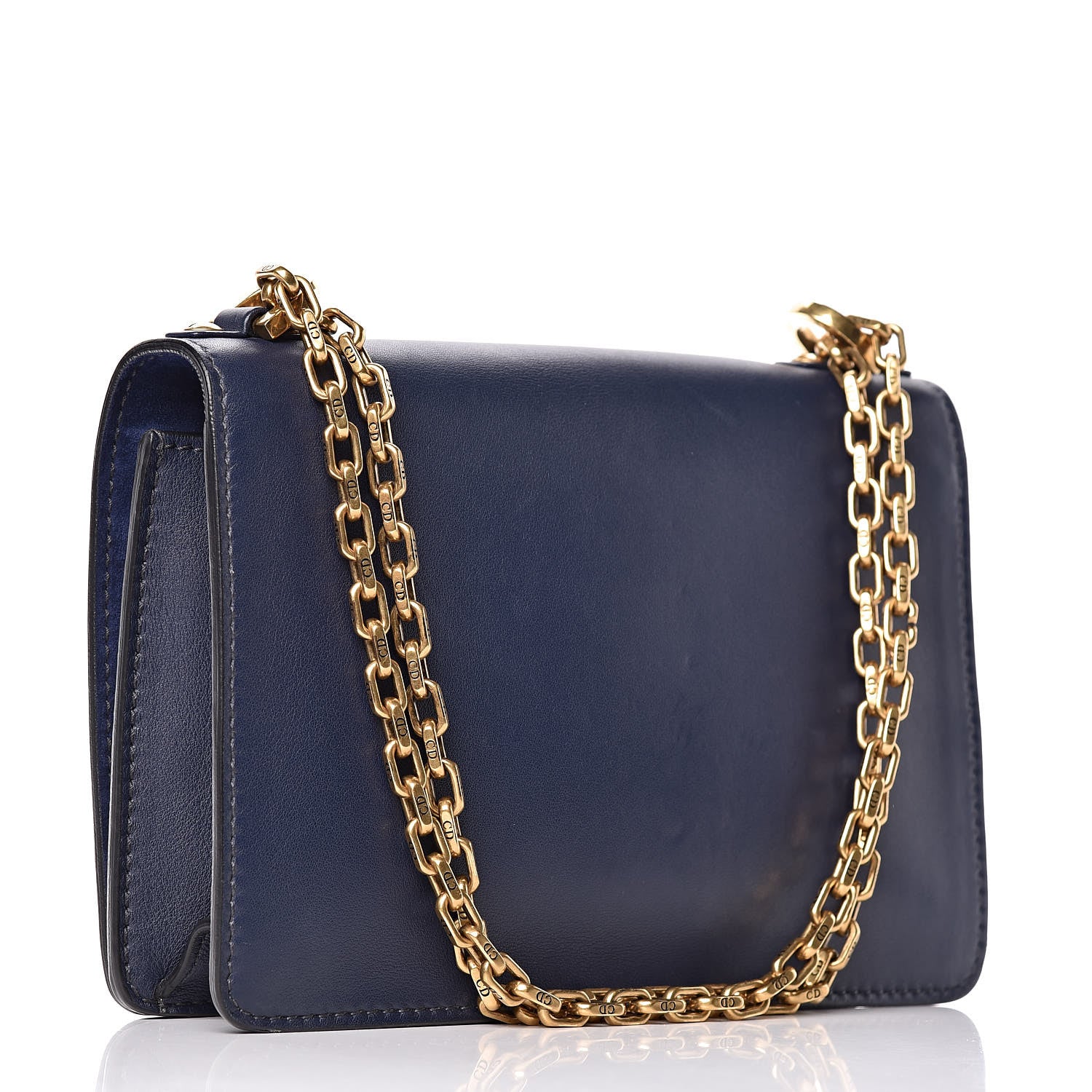 Christian Dior Calfskin J'Adior Chain Flap Bag Navy Blue 3 of 11