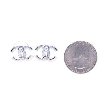 Chanel Crystal CC Coco Flapper Earrings Silver 2 of 5