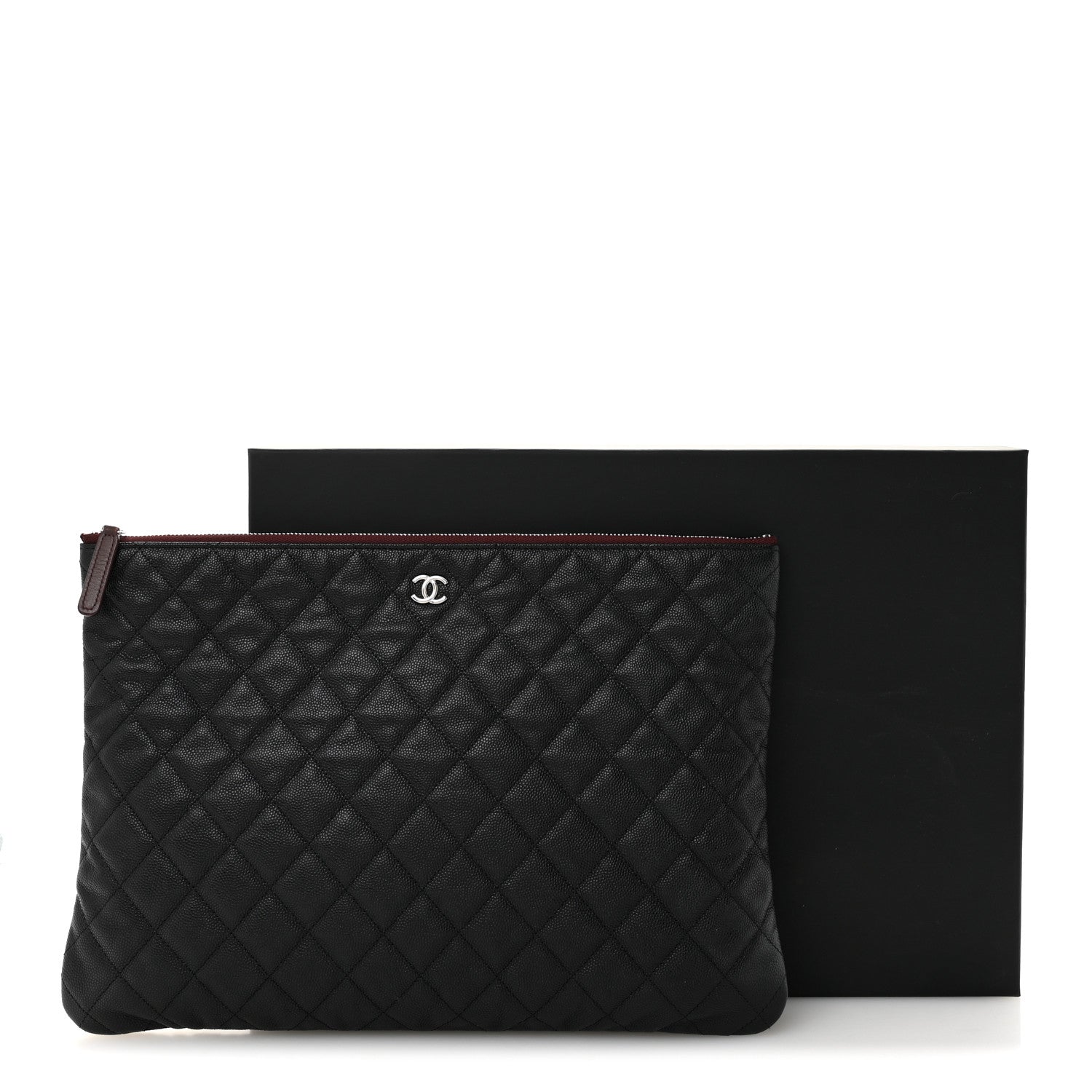 Chanel Caviar Quilted Large Cosmetic Case Black 8 of 8