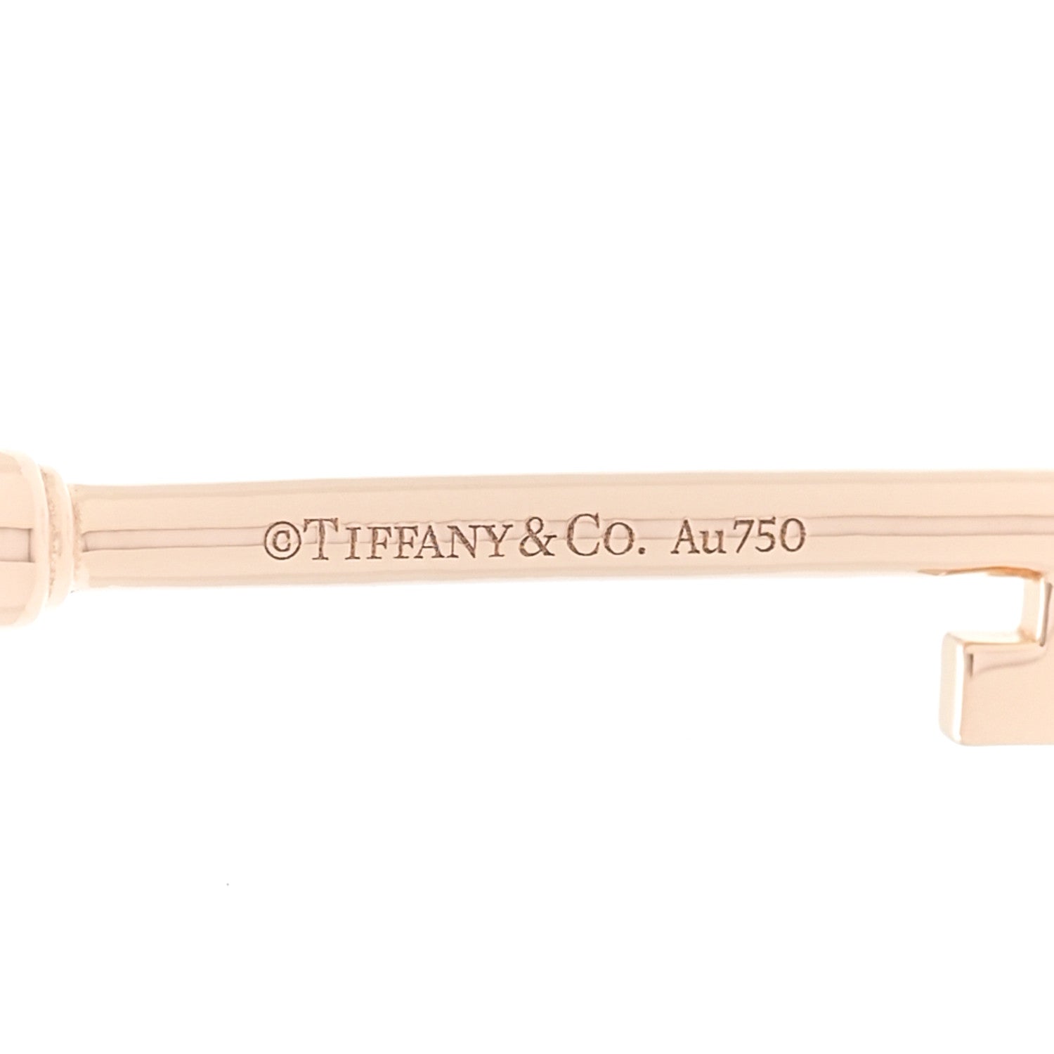 Tiffany 18K Rose Gold Diamond Crown Key Pendant Necklace 6 of 6