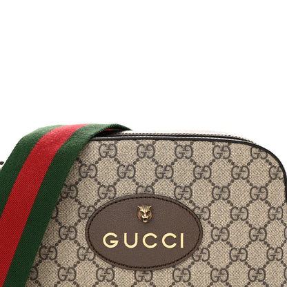 Gucci GG Supreme Monogram Web Neo Vintage Shoulder Bag Beige New Acero Crop 8 of 14