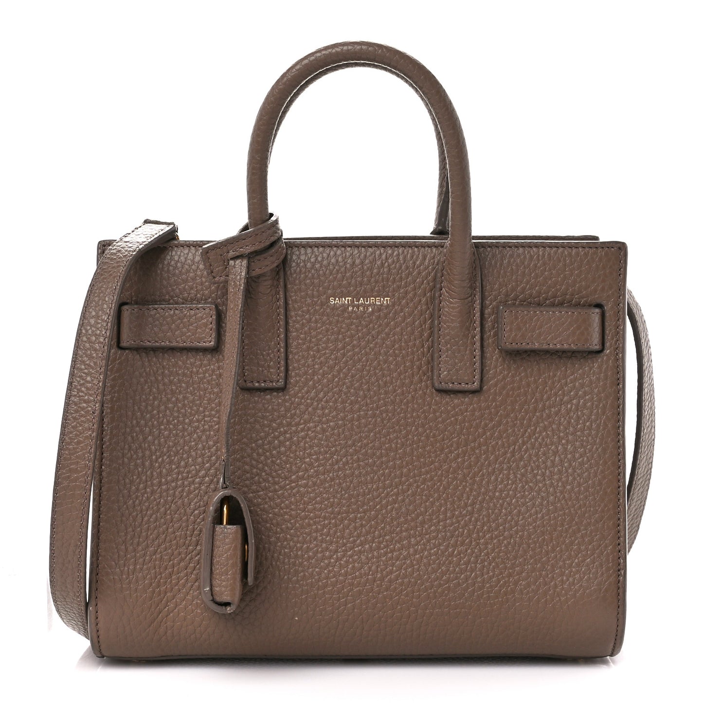 Grained Calfskin Nano Sac De Jour Poudre Taupe
