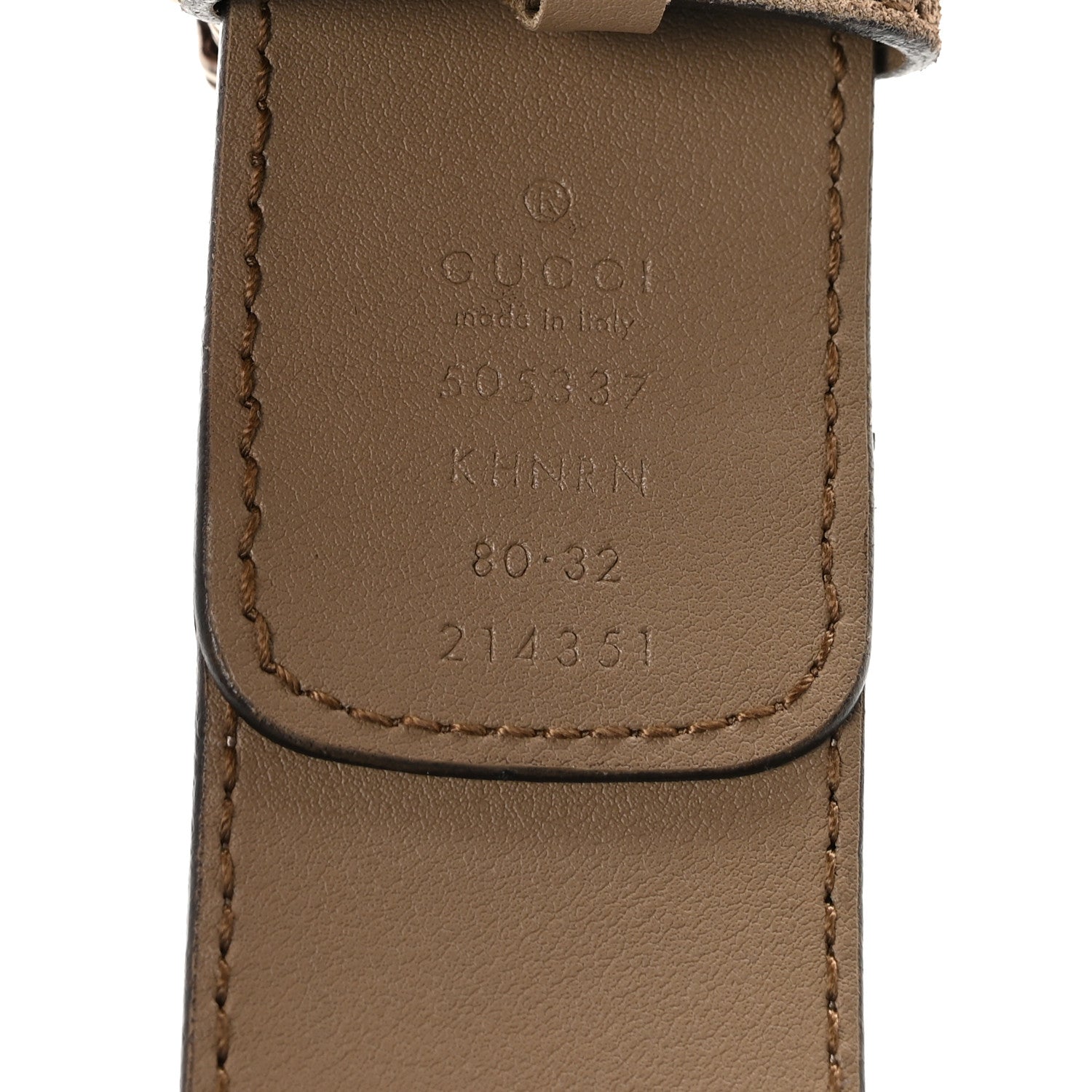 Gucci GG Supreme Monogram Suede Dionysus 40mm Belt 80 32 Beige Taupe 5 of 5