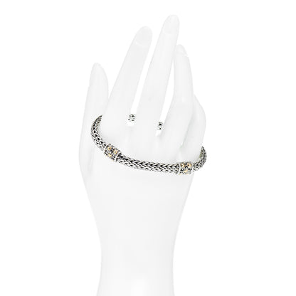 John Hardy Sterling Silver 18K Yellow Gold Jaisalmer Four Station Classic Chain Bracelet 2 of 4