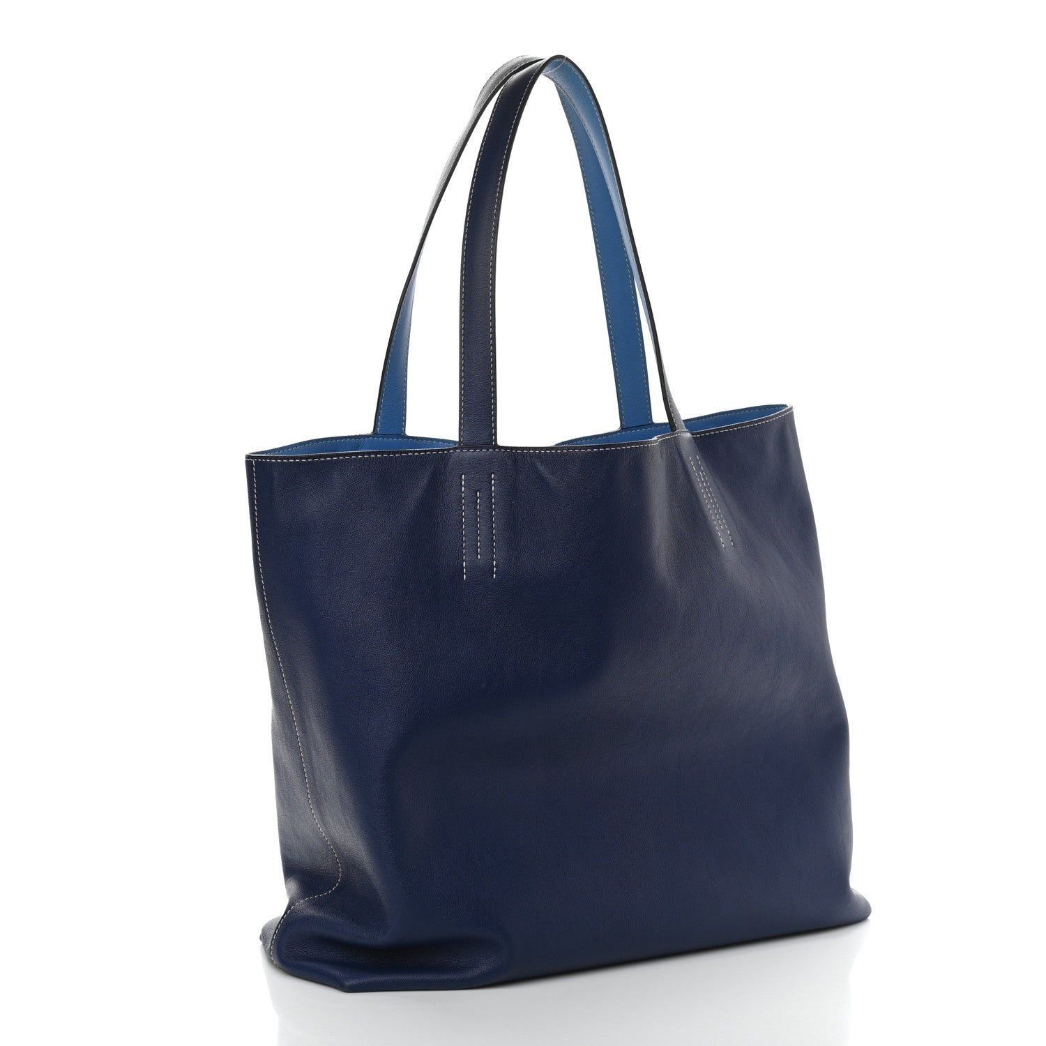 Hermes Veau Sikkim Double Sens 45 Tote Bleu Sapphire Paradis 5 of 18