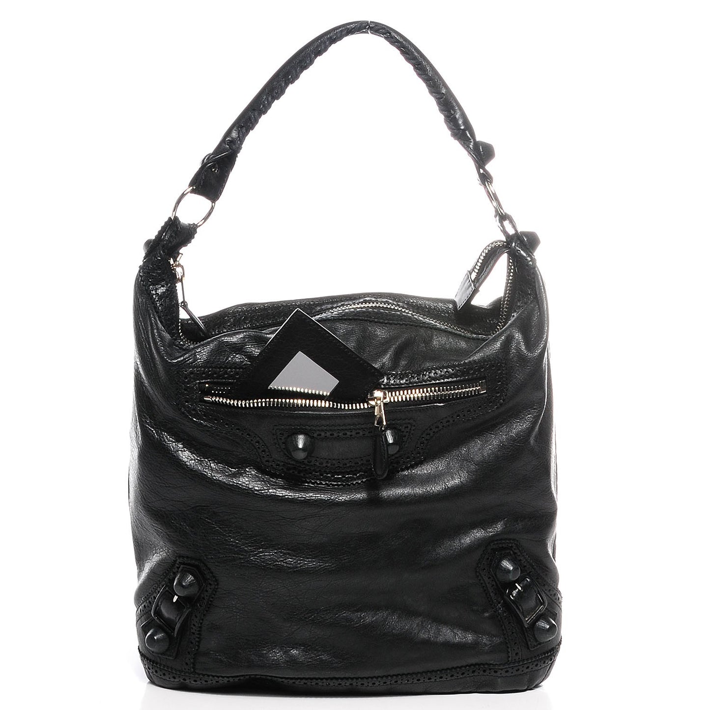 Agneau Giant Brogues Hardware Day Hobo Black