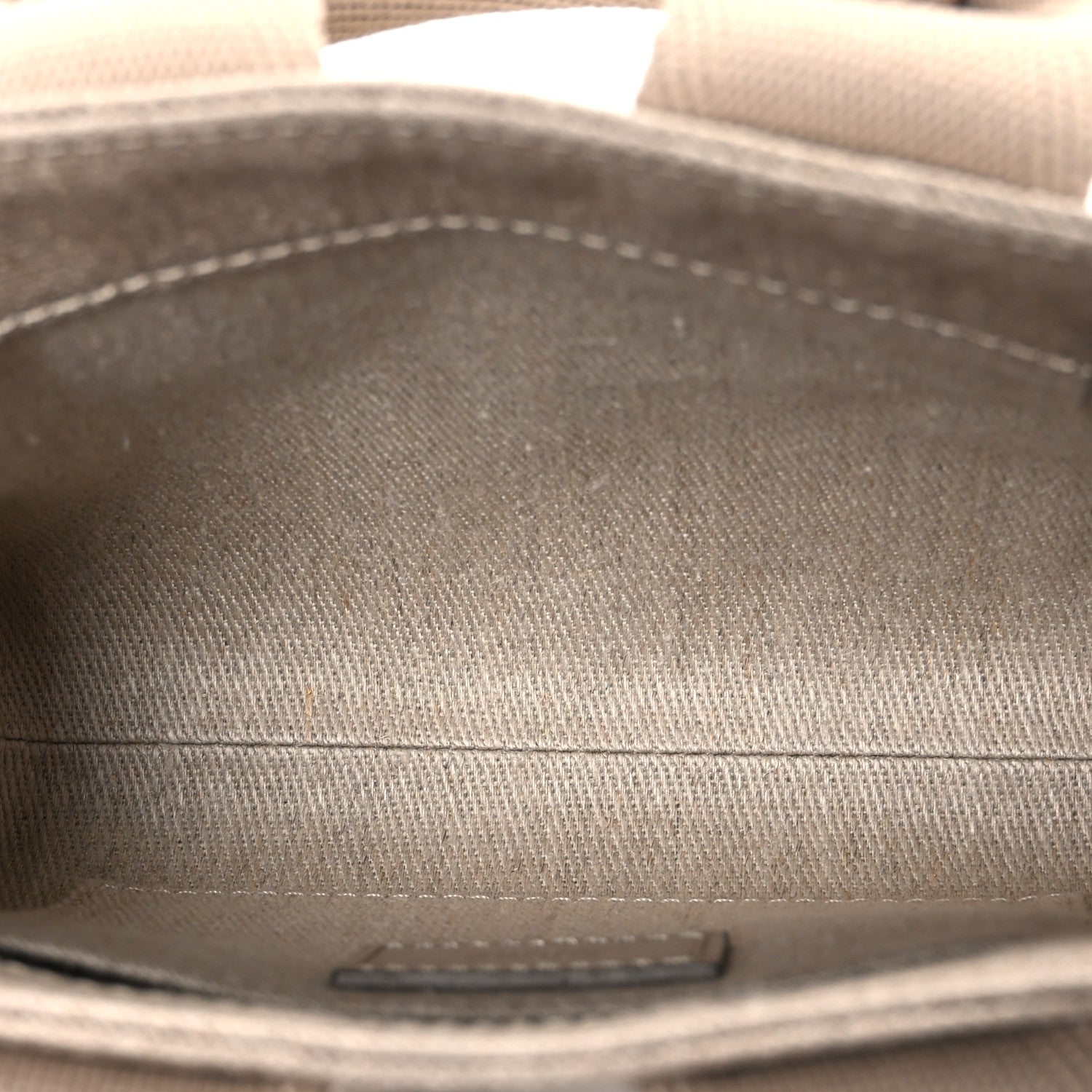 Chloe Linen Calfskin Mini Woody Ribbon Tote With Strap Boyish Brown 5 of 10