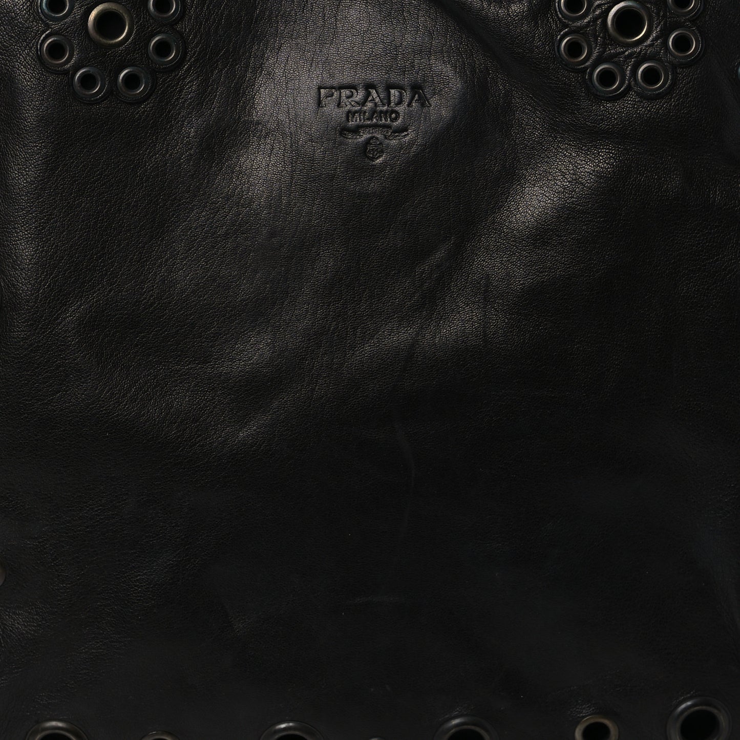 Soft Calfskin Studded Tote Black