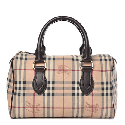 Burberry Haymarket Check Small Chester Bowling Bag Chocolate 1 of 12