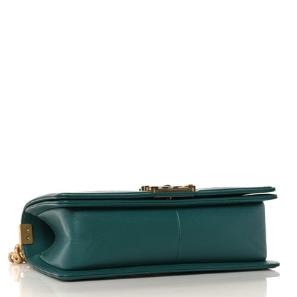 Chanel Caviar Quilted Medium Boy Flap Dark Green 4 of 10