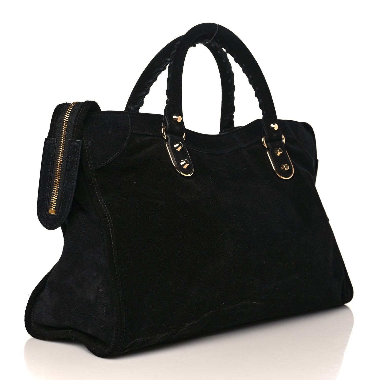 Balenciaga Baby Daim Gold Metallic Edge Hardware City Black 3 of 9