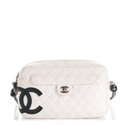 Chanel Calfskin Quilted Cambon Camera Case White 1 of 8