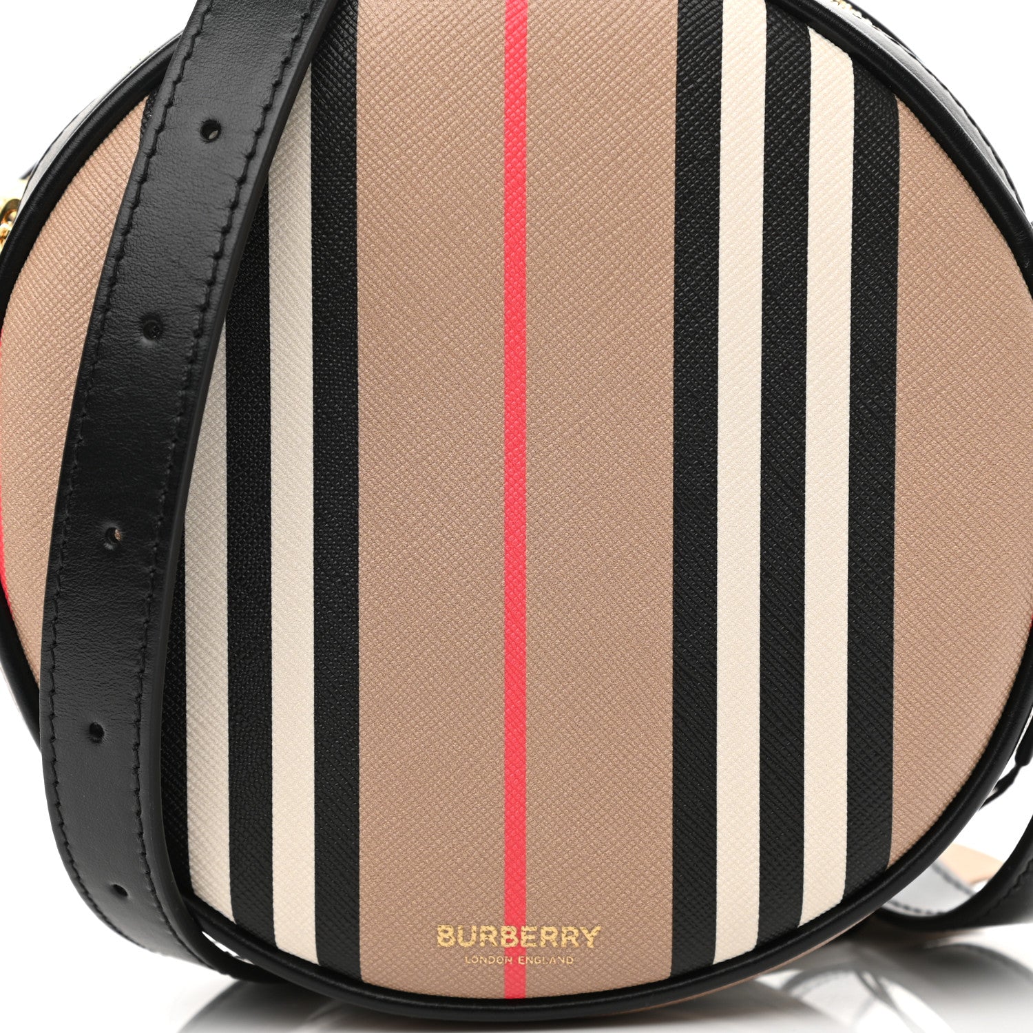Burberry E-Canvas Calfskin Icon Stripe Louise Bag Archive Beige 8 of 11