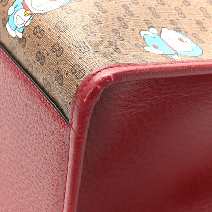 Gucci X DORAEMON Mini Vintage GG Supreme Monogram Large Tote Bag Beige Cherry Red 11 of 11