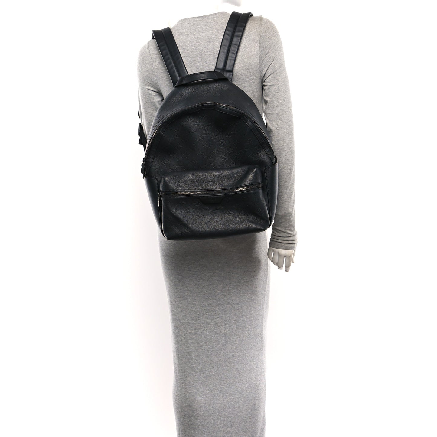 Calfskin Monogram Shadow Discovery Backpack Black