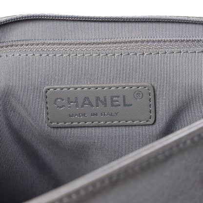 Chanel Metallic Calfskin Quilted Large Boy Flap Silver 7 of 10