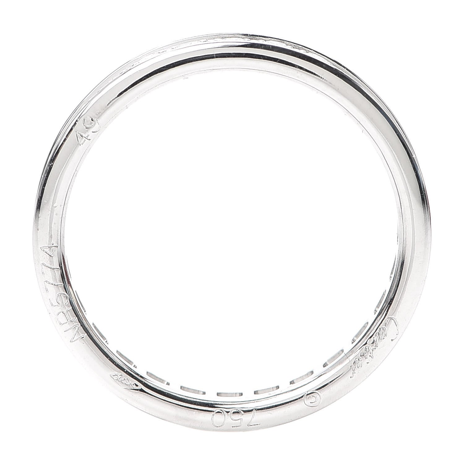 Cartier 18K White Gold Diamond 3.5mm Ballerine Wedding Band Ring 49 4.75 4 of 5