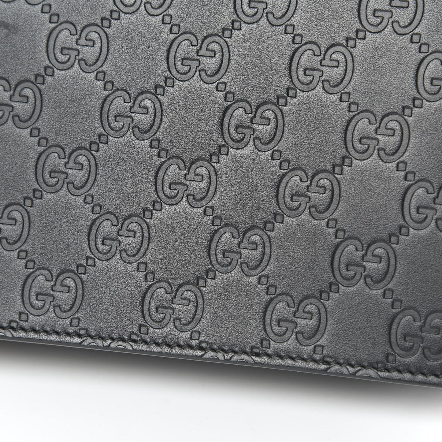 Guccissima Signature Bowy Chain Wallet Black