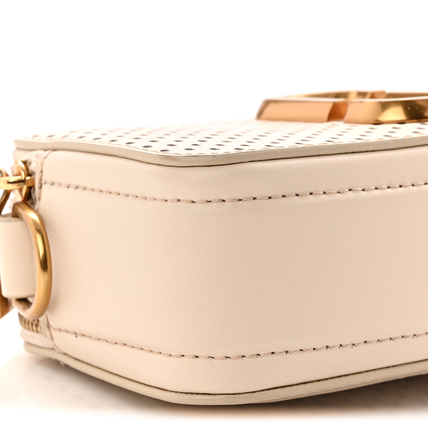 Marc Jacobs Perforated Calfskin Small Snapshot Camera Bag Tapioca 9 of 11